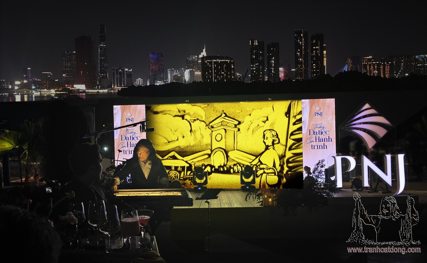 Vẽ biểu diễn tranh cát